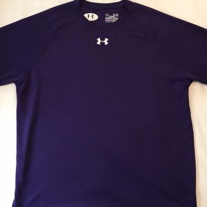 Under Armour purple loose for heat gear t-shirt